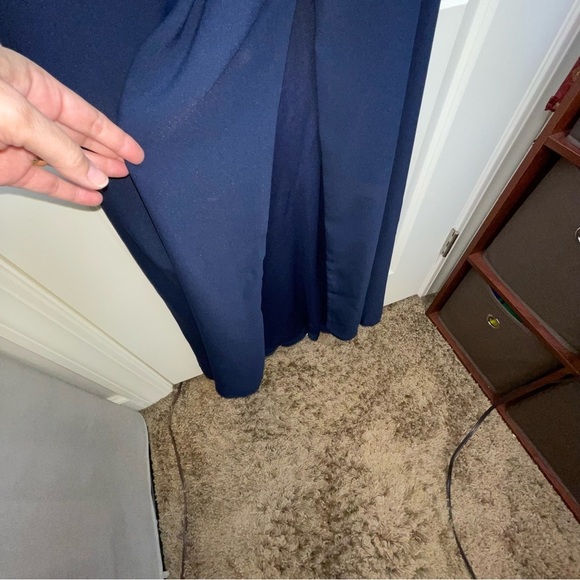 After Six Dessy Crepe One Shoulder Draped Cowl Neck Maxi Dress Sz 10 - Picture 6 of 16